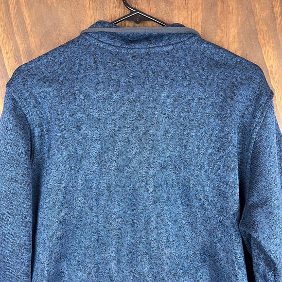 Eddie Bauer Mens Sweatshirt Blue Radiator Fleece Snap Mock Neck Long Sleeve L - Picture 12 of 13